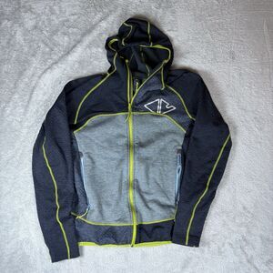 Crazy Idea Resolution Mens Medium Technical Hooded Jacket Multicolor